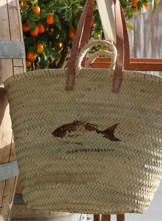 Mediterraneanist Strandtasche aus Bast